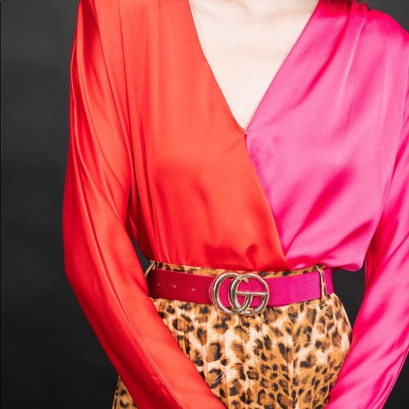 *24 HOUR SALE* The Sweetest Thing Red and Pink Colorblock Bodysuit - Picture 6 of 13